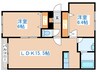 岩崎ＭＳ西野4・7 2LDKの間取り