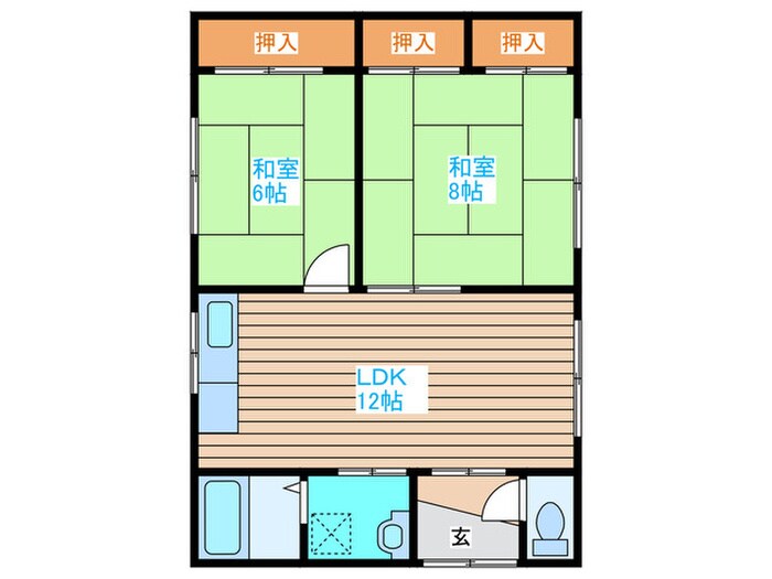 間取り図 ロジェ北郷Ｂ