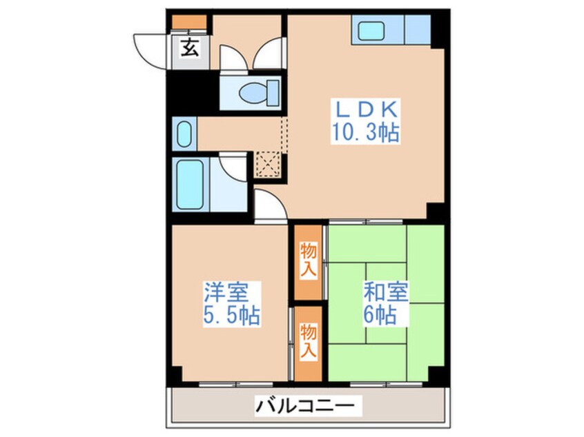 間取図 シャルムあをき平岸