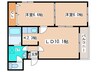 グランメール南郷通Ｃ 2LDKの間取り
