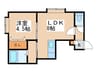 ノースカルム北３２条 1LDKの間取り