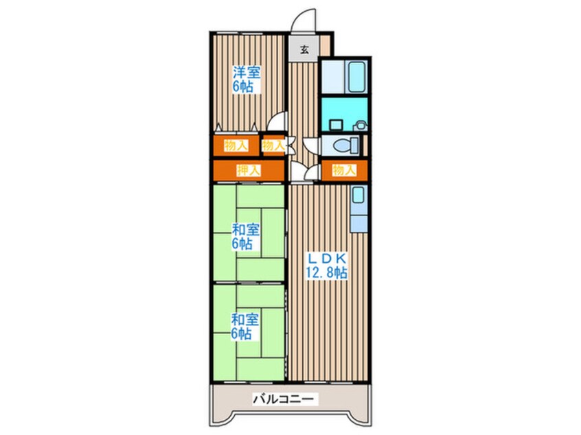 間取図 パサ－ジュ発寒