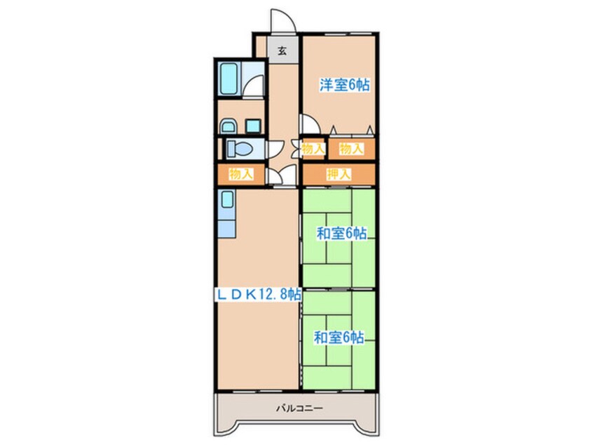 間取図 パサ－ジュ発寒