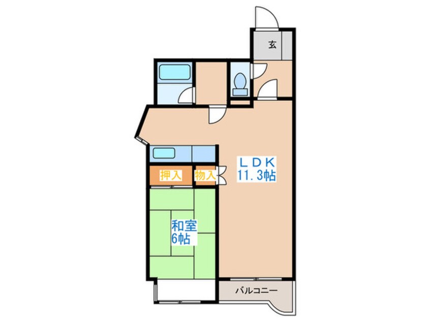 間取図 パサ－ジュ発寒