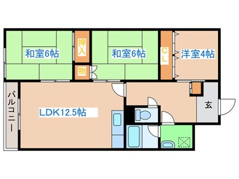 間取図 パサ－ジュ発寒