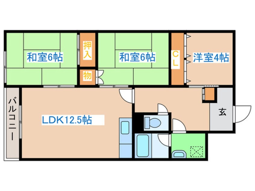 間取図 パサ－ジュ発寒