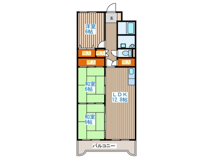 間取図 パサ－ジュ発寒