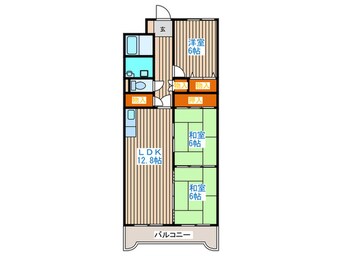 間取図 パサ－ジュ発寒
