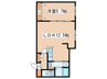 アルファー美園 1LDKの間取り