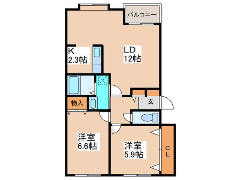 間取図 グランデ－ル弐番館