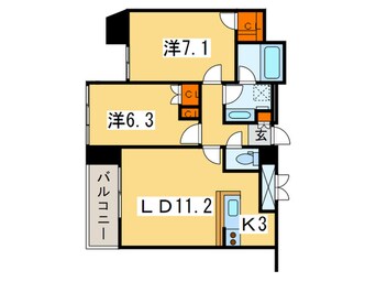 間取図 グランカーサ裏参道