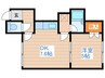ヴィラフォ－レスト壱番館 1DKの間取り