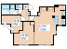 ﾗｲｵﾝｽﾞｼﾃｨ南３条（801） 2LDKの間取り