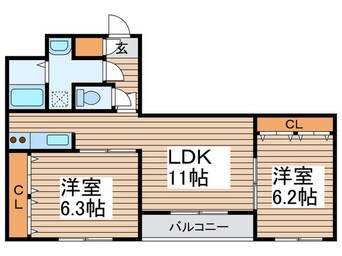 間取図 ファ－ストステ－ジＮ１６