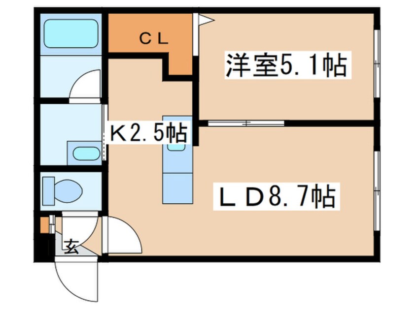 間取図 Ｓ-ＭＯＤＥ麻生西