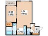 ルーヴェ月寒中央通 1LDKの間取り