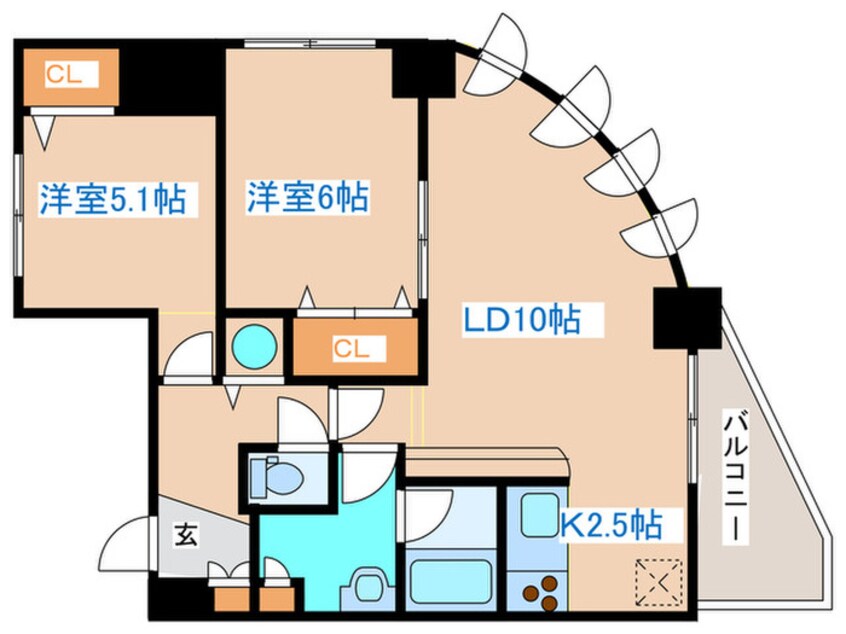 間取図 ミラベル・パ－ク宮の森