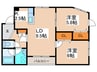ル・シエル月寒東 2LDKの間取り