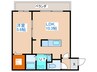 ブランシャール円山桜通り 1LDKの間取り