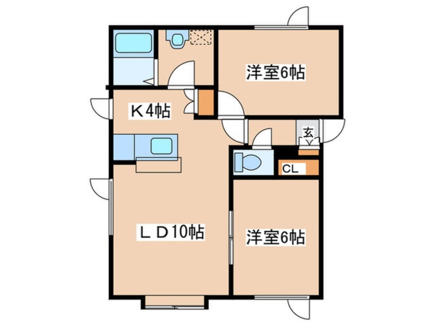 間取図 ﾌﾟﾘ-ｽﾞ3・7Ａ