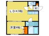 ロワシャルマン 1LDKの間取り