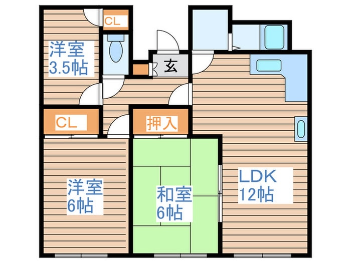 間取り図 Asyl Court山鼻