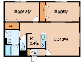 間取図 グランメール月寒中央通10