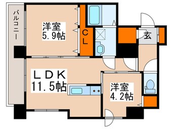 間取図 クレジデンス札幌・南4条