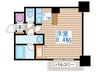クレジデンス札幌・南4条 1Kの間取り