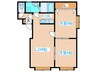 エクセレントハイム 2LDKの間取り