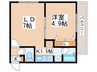フォレスト円山 1LDKの間取り