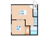コアライズ参番館 1LDKの間取り
