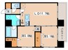 MODENA円山 2LDKの間取り
