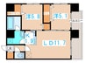 MODENA円山 2LDKの間取り