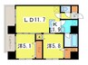 MODENA円山 2LDKの間取り