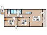 コートロティS21・B 2LDKの間取り