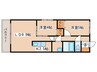 コートロティS21・B 2LDKの間取り