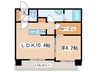 ピエス大通14 1LDKの間取り