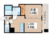 パ－クフロント清華亭 1LDKの間取り