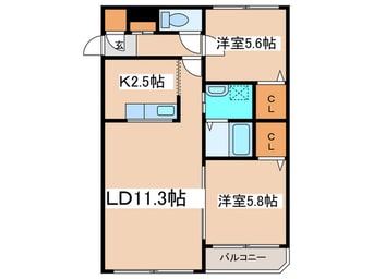 間取図 ブロッサ美香保