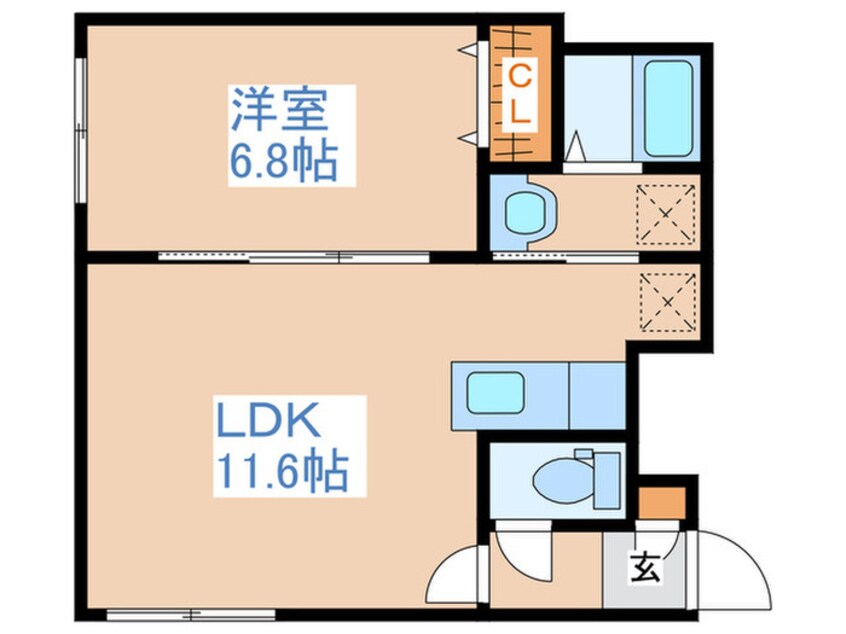 間取図 ブランブリエ中の島Ｂ棟