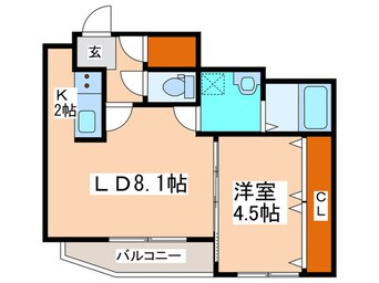 間取図 Mond Brick Asabu