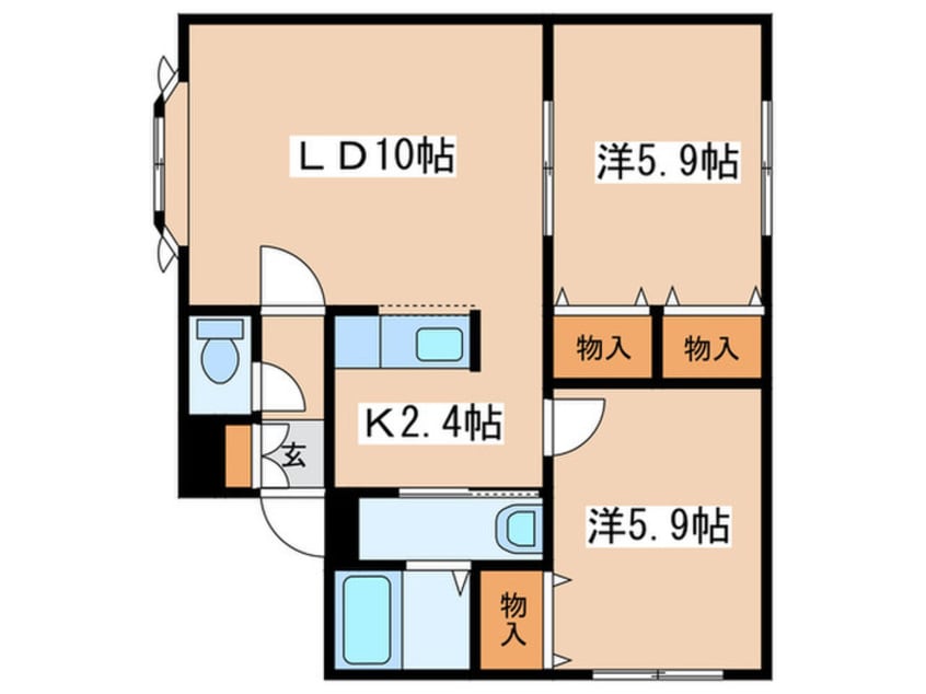 間取図 ルミエール美園C