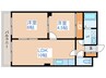 サントアリオデ元町 2LDKの間取り