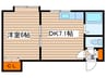 エミネンス北大西 1DKの間取り