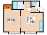 エミネンス北大西 1DKの間取り
