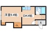 山崎ビル 1DKの間取り