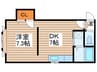 アルファル－セント 1DKの間取り