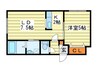 ポラリス環状通東 1LDKの間取り