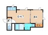 マーテン東札幌 1DKの間取り